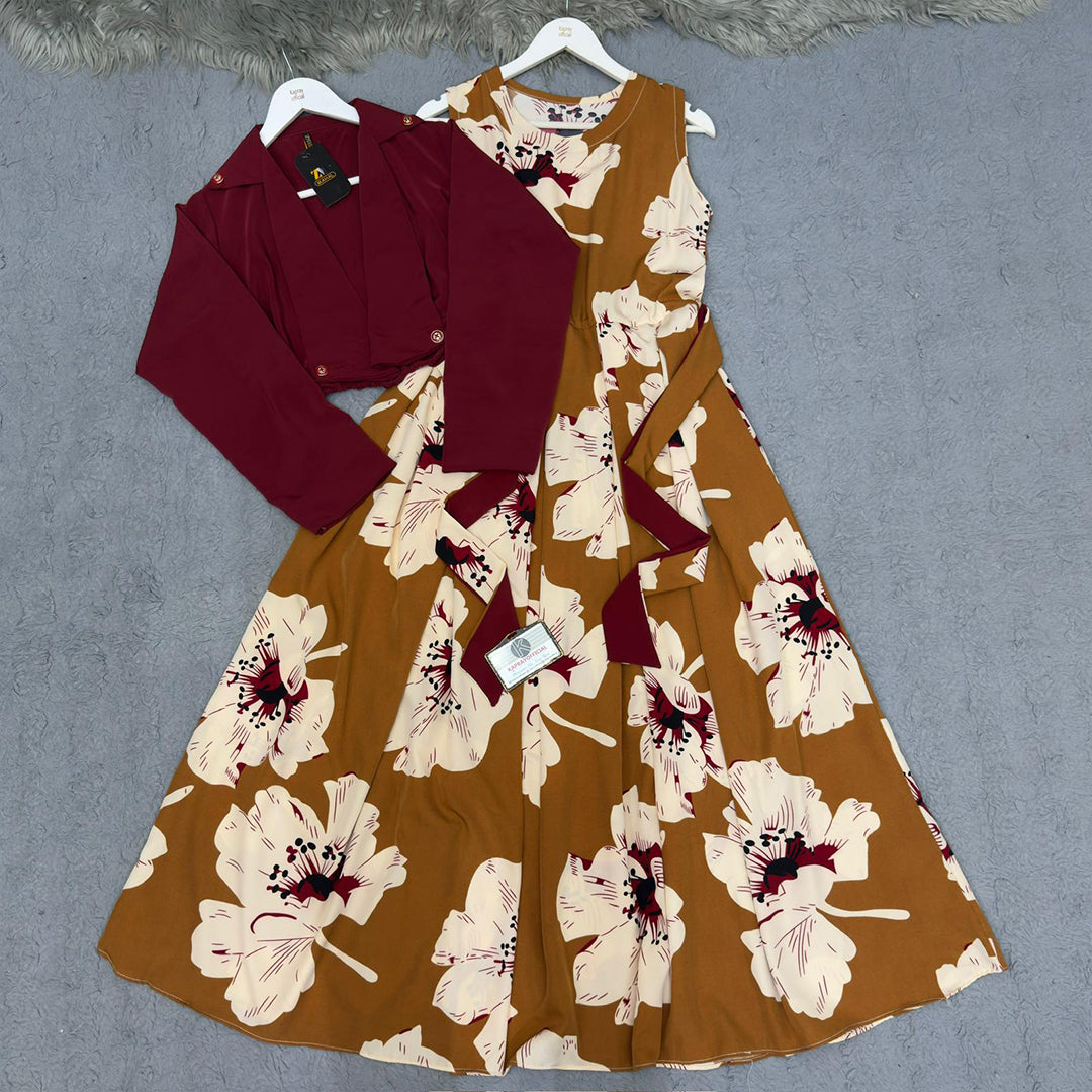 Imported Georgette Cote Maxi Dress