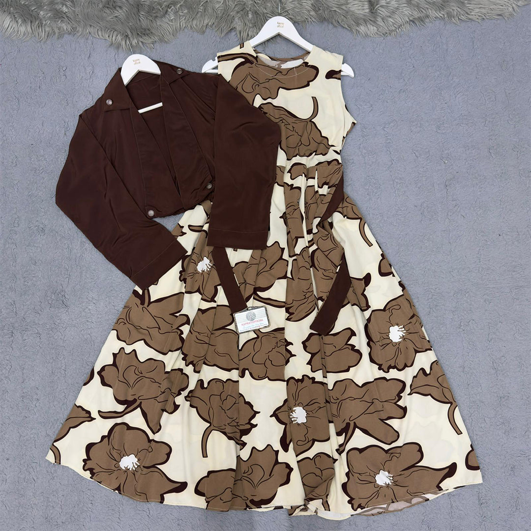 Imported Georgette Cote Maxi Dress