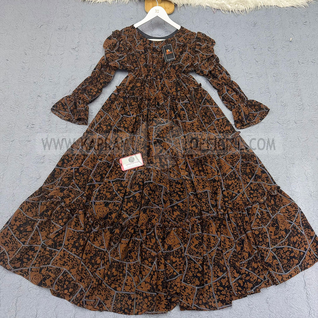 Chiffon 360 Frock – Unveil the Latest Prints A1