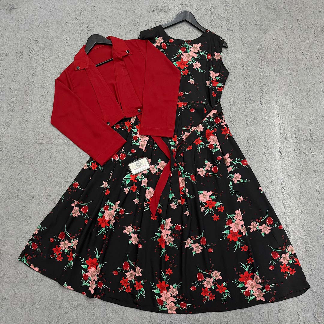 Imported Georgette Cote Maxi Dress