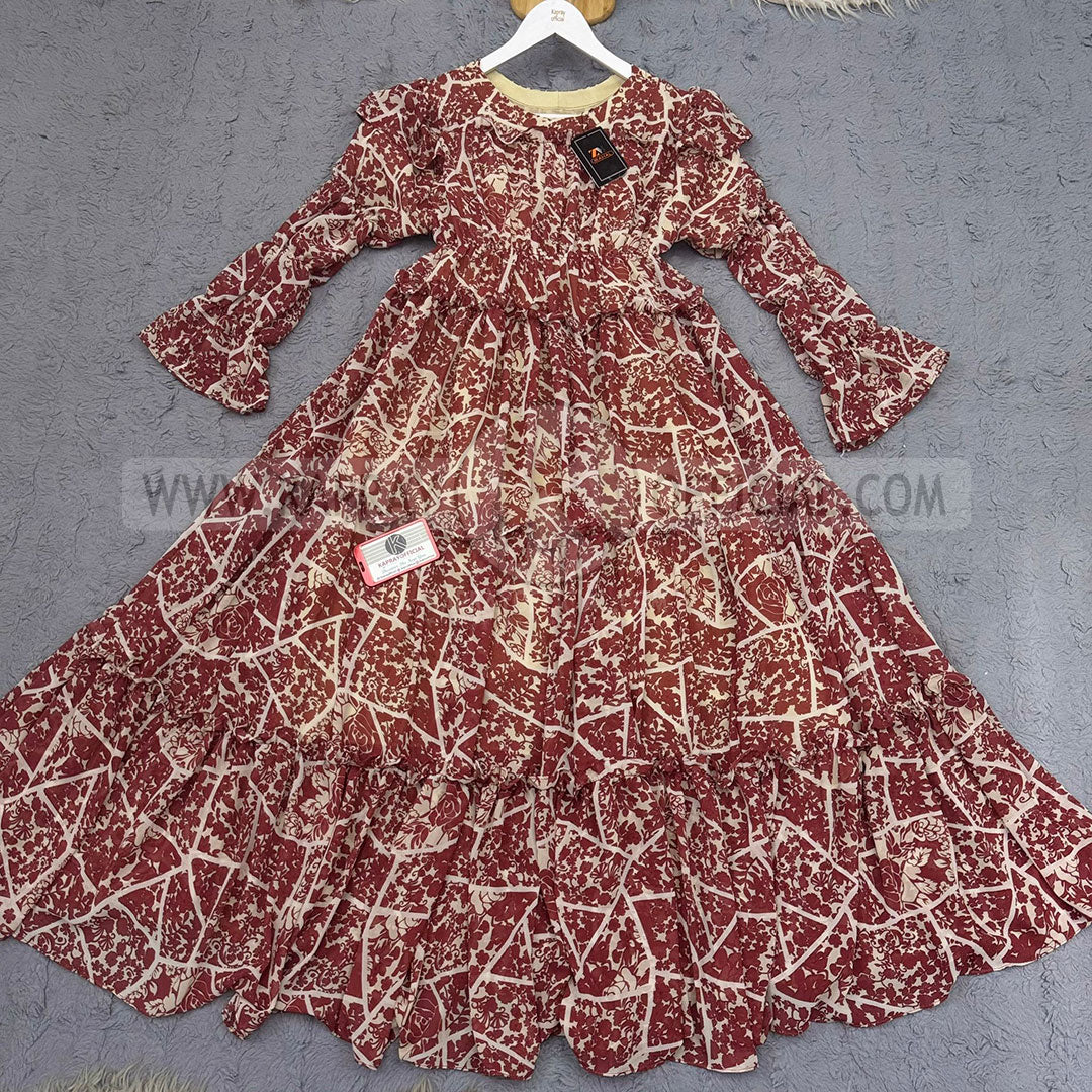Chiffon 360 Frock – Unveil the Latest Prints A1