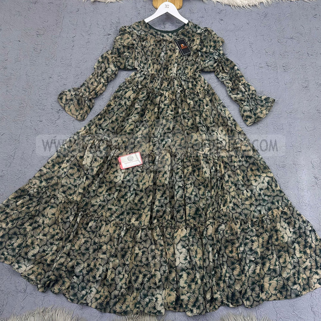 Chiffon 360 Frock – Unveil the Latest Prints A1
