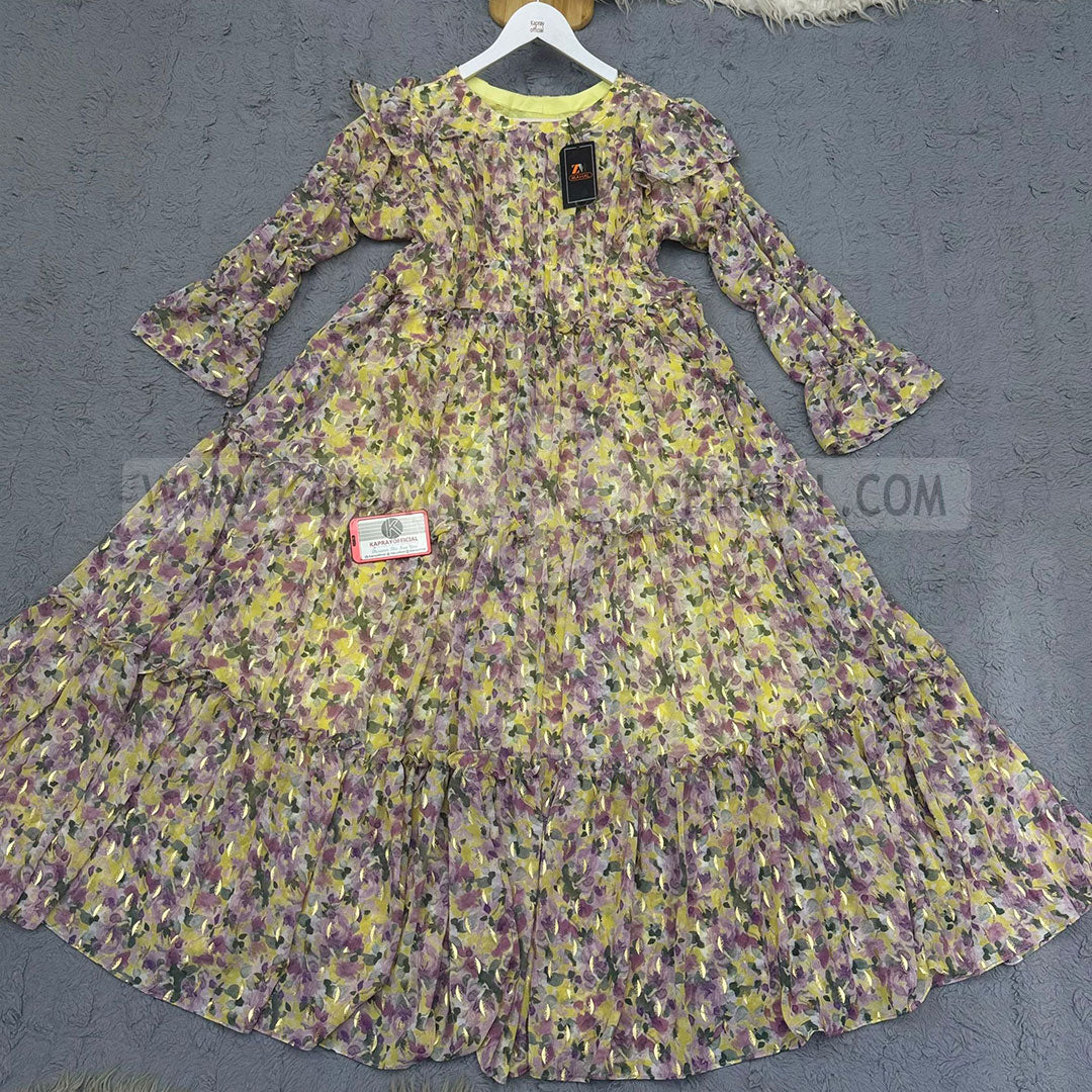 Chiffon 360 Frock – Unveil the Latest Prints A1