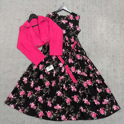 Imported Georgette Cote Maxi Dress