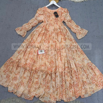 Chiffon 360 Frock – Unveil the Latest Prints A1