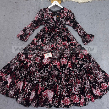 Chiffon 360 Frock – Unveil the Latest Prints A1