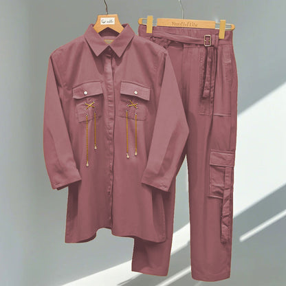 Two-Piece Set with Chain & Pocket