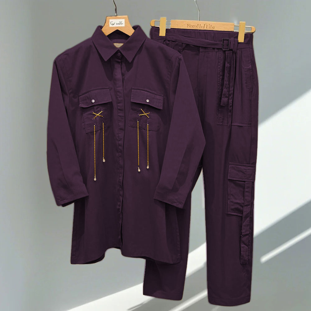 Two-Piece Set with Chain & Pocket