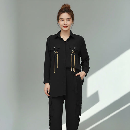 Two-Piece Set with Chain & Pocket