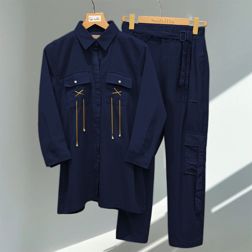 Two-Piece Set with Chain & Pocket