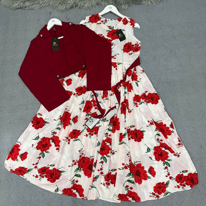 Imported Georgette Cote Maxi Dress