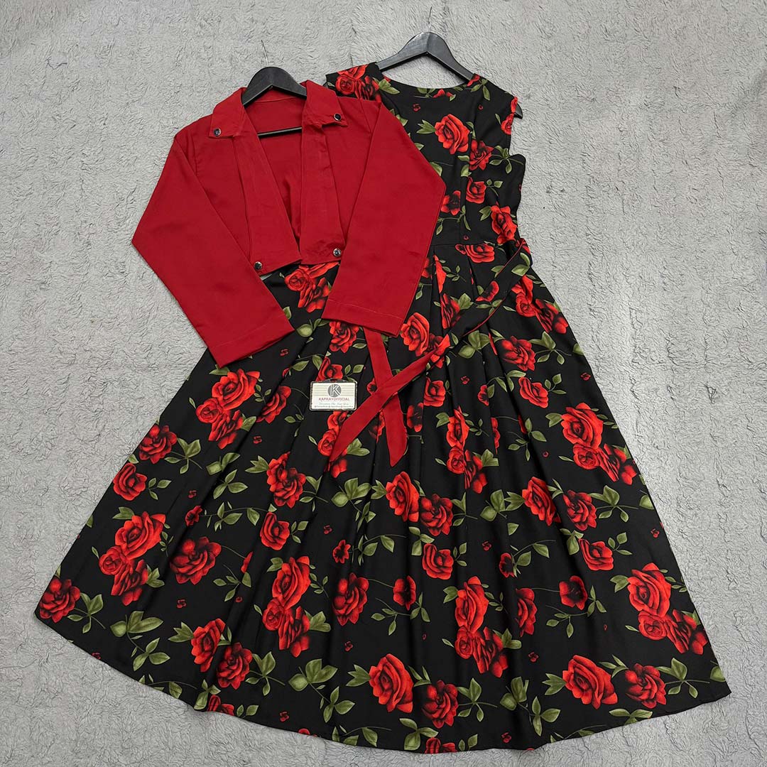 Imported Georgette Cote Maxi Dress