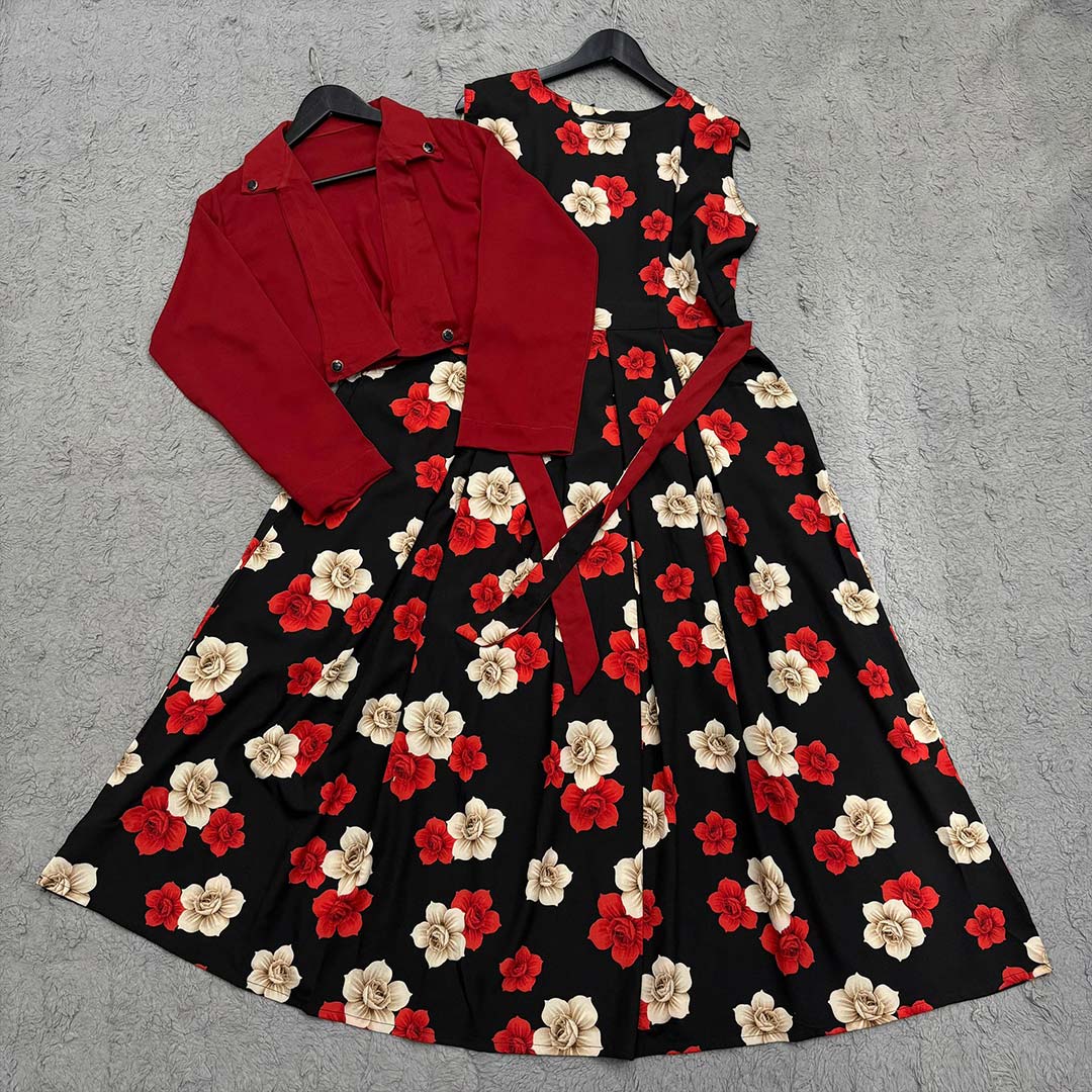 Imported Georgette Cote Maxi Dress