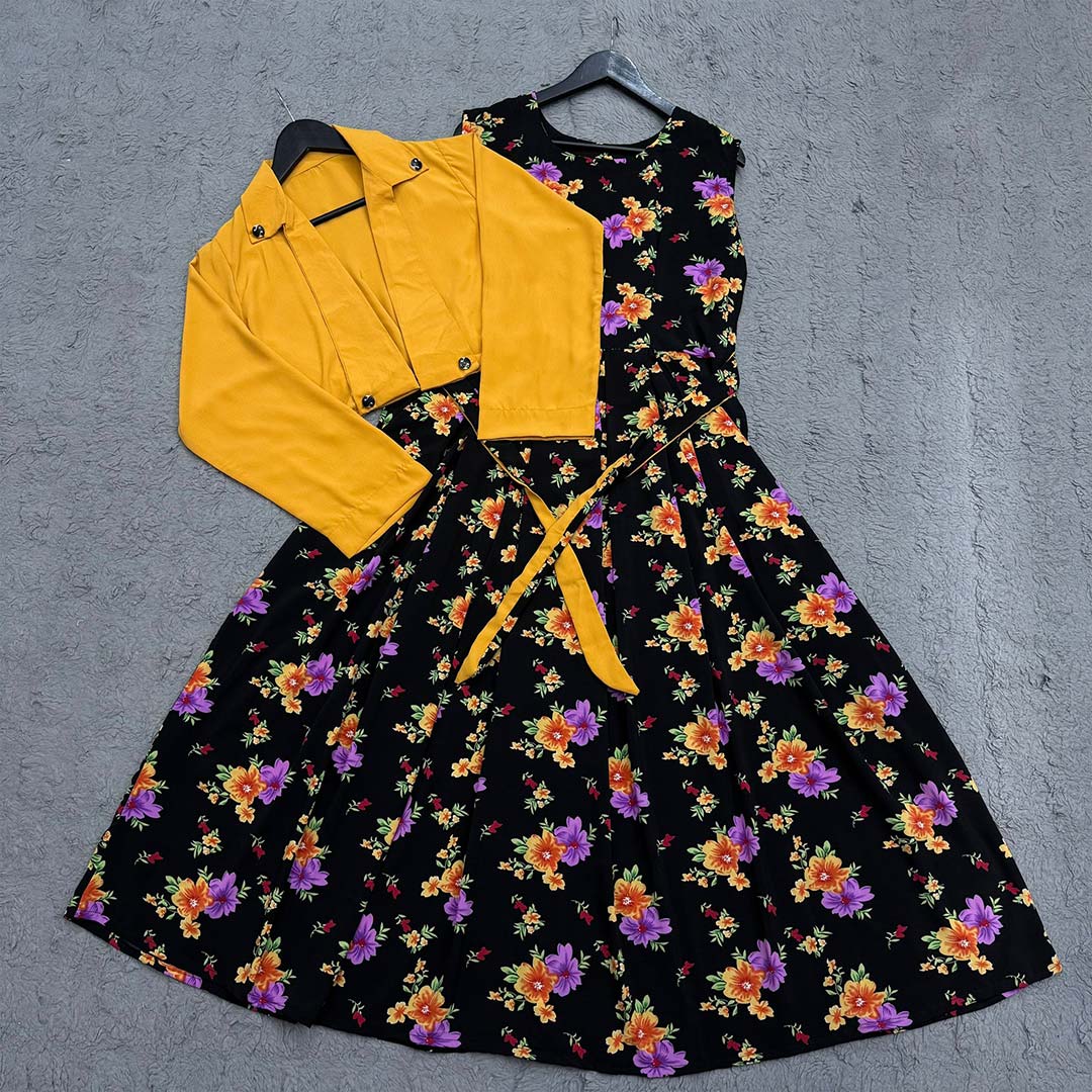 Imported Georgette Cote Maxi Dress