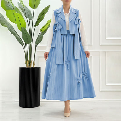 Ribbon Charm Layered 3-Piece Set