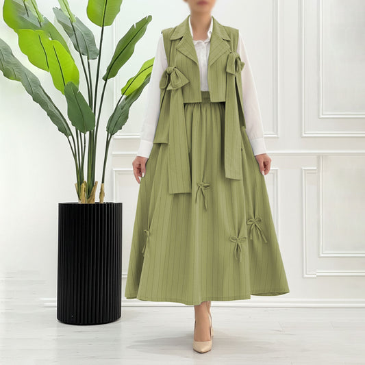 Ribbon Charm Layered 3-Piece Set