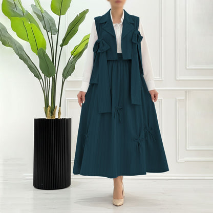 Ribbon Charm Layered 3-Piece Set