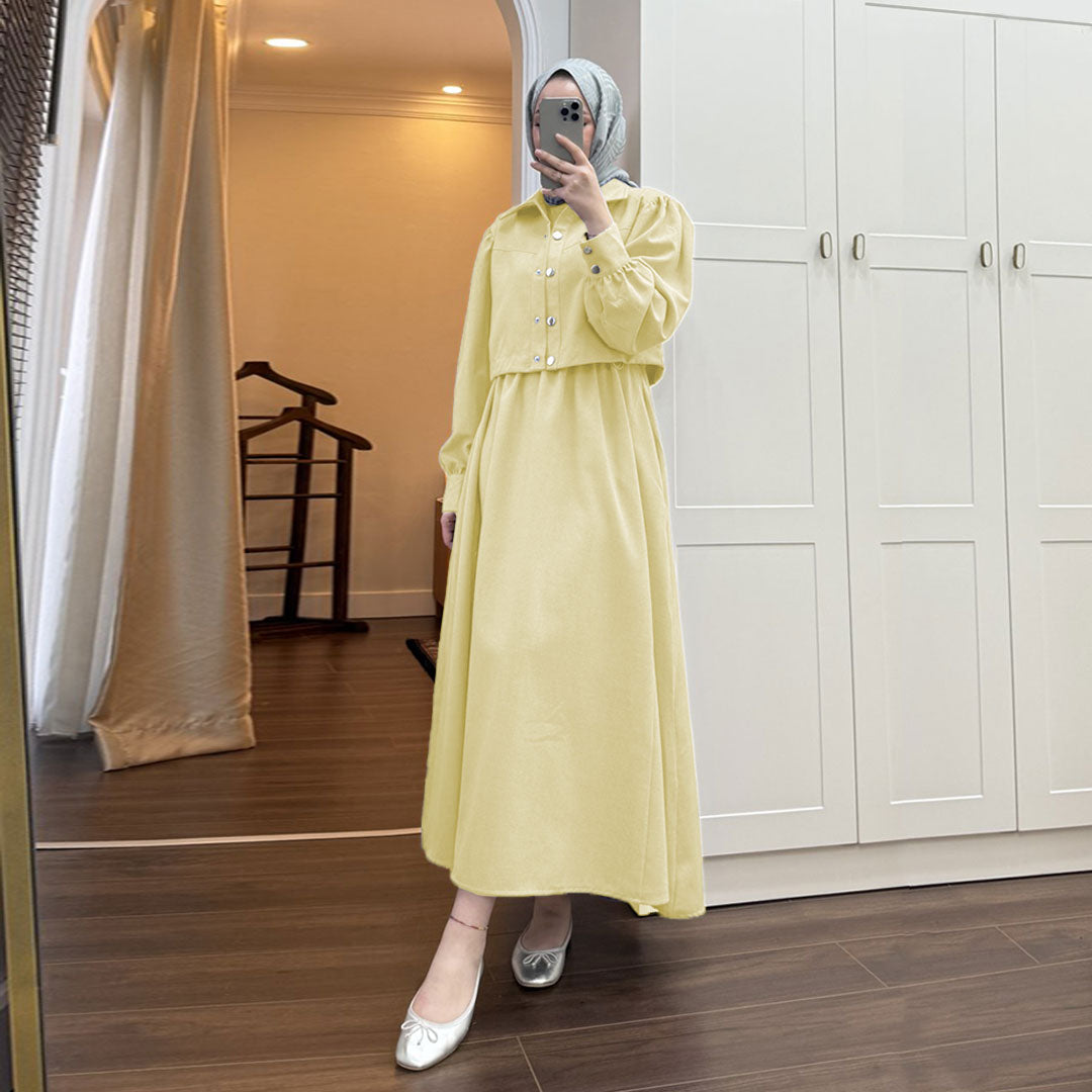 Buttoned Zarif Modest Dress