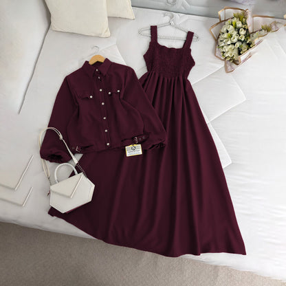 Modest Chic Button Jacket Maxi