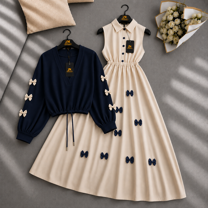 Wine Bow Classic Embellished Maxi