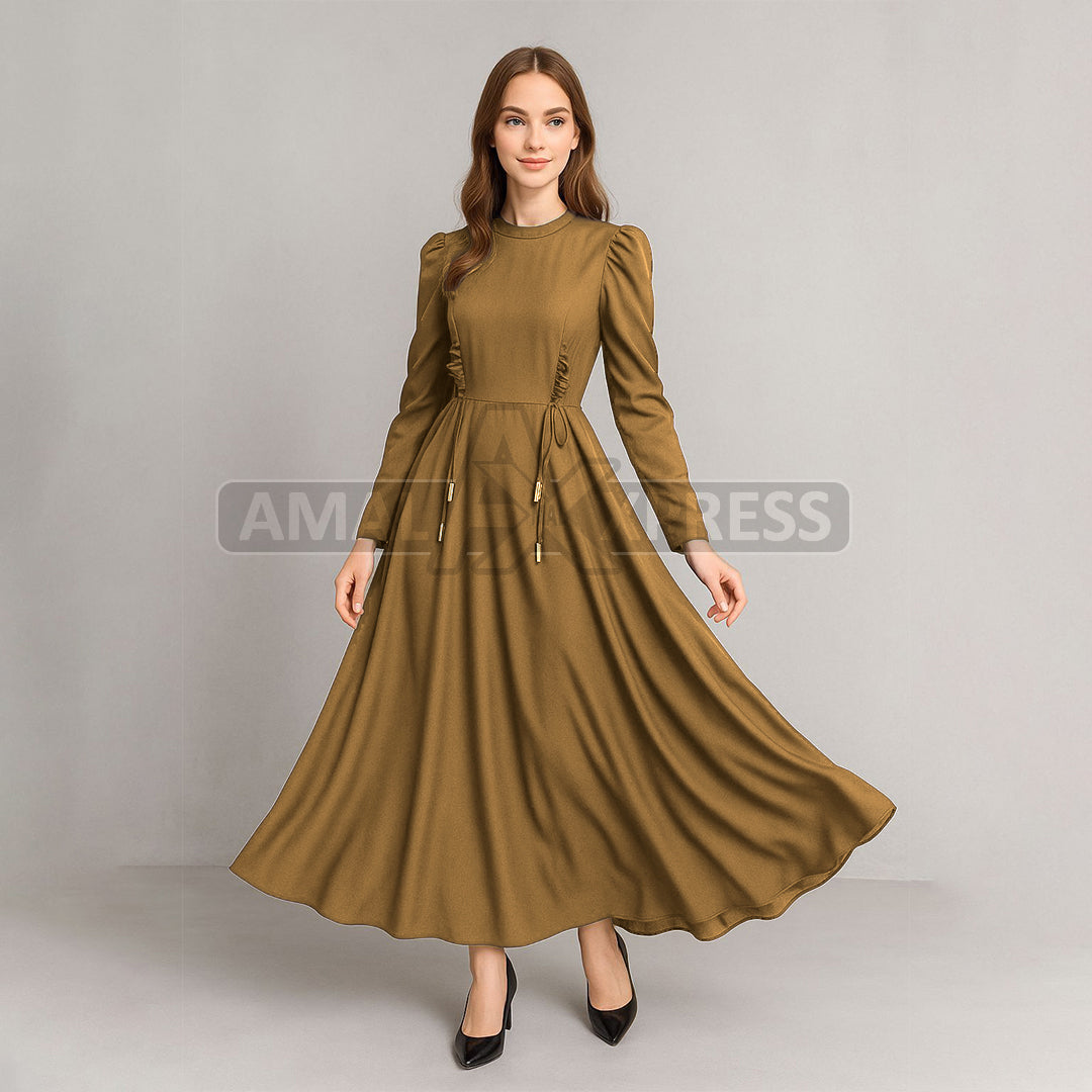 Elegant Flared Maxi Dress Amal Xpress Elegant Flared Maxi Dress Amal Xpress