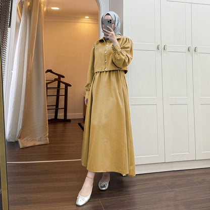 Buttoned Zarif Modest Dress