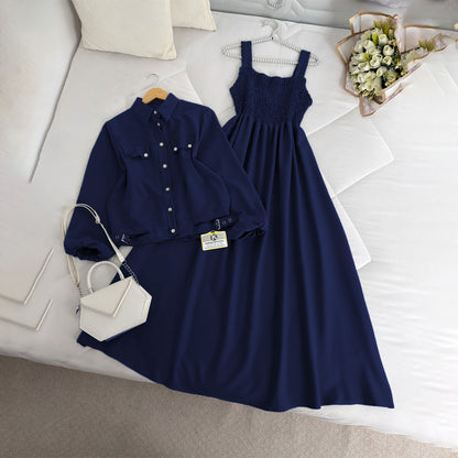 Modest Chic Button Jacket Maxi