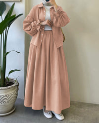 Muslin-Feel Georgette 2-Piece Outfit – Soft, Flowy & Chic