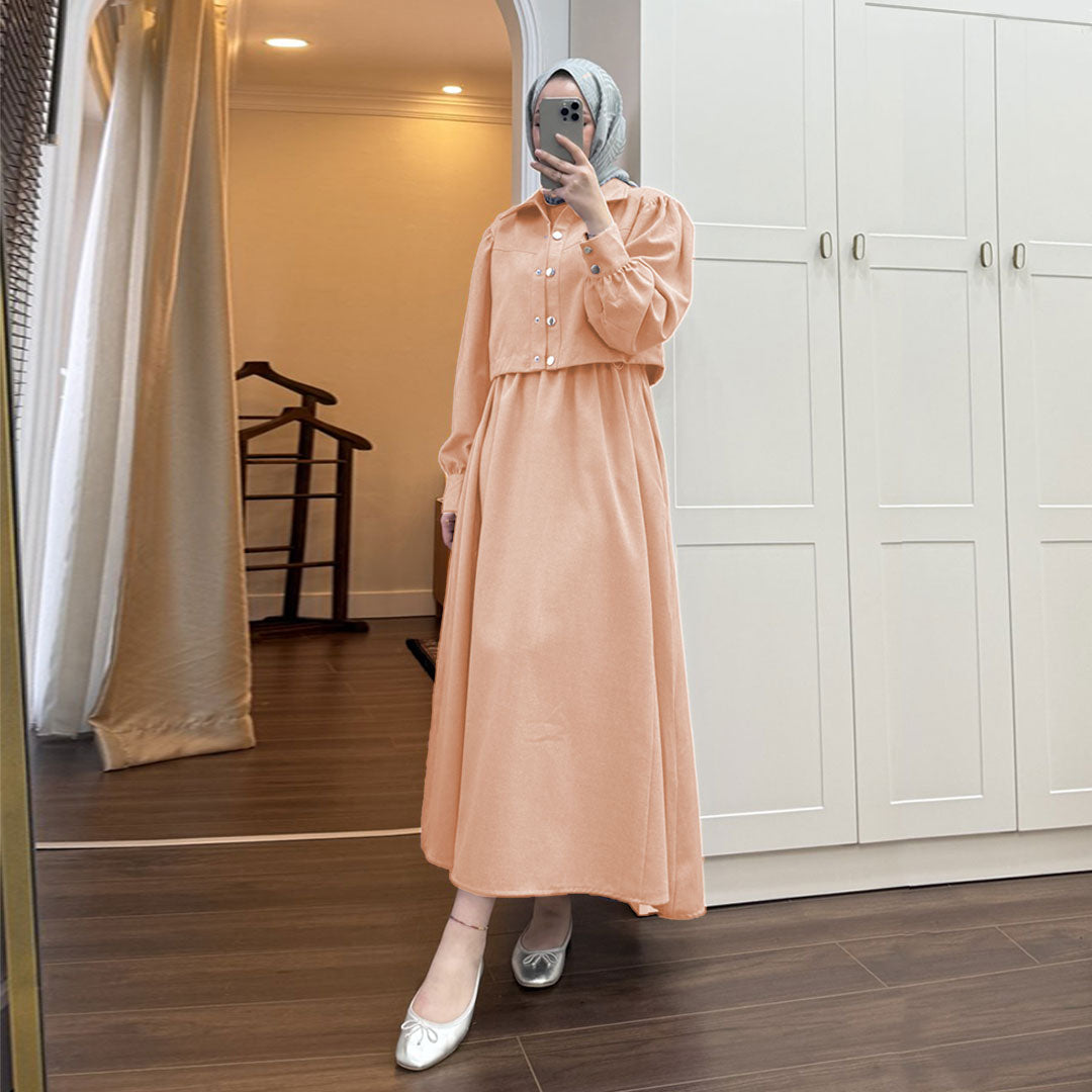 Buttoned Zarif Modest Dress