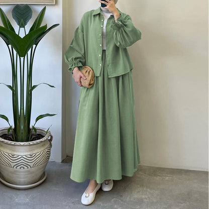 Muslin-Feel Georgette 2-Piece Outfit – Soft, Flowy & Chic