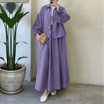 Muslin-Feel Georgette 2-Piece Outfit – Soft, Flowy & Chic