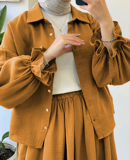 Muslin-Feel Georgette 2-Piece Outfit – Soft, Flowy & Chic