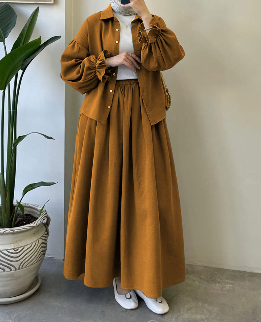 Muslin-Feel Georgette 2-Piece Outfit – Soft, Flowy & Chic