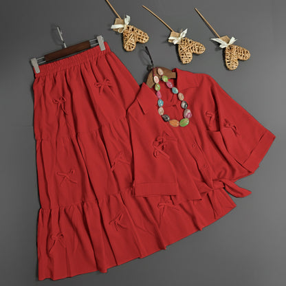 Luxe Bow Ribbon Charm 2-Piece Ensemble