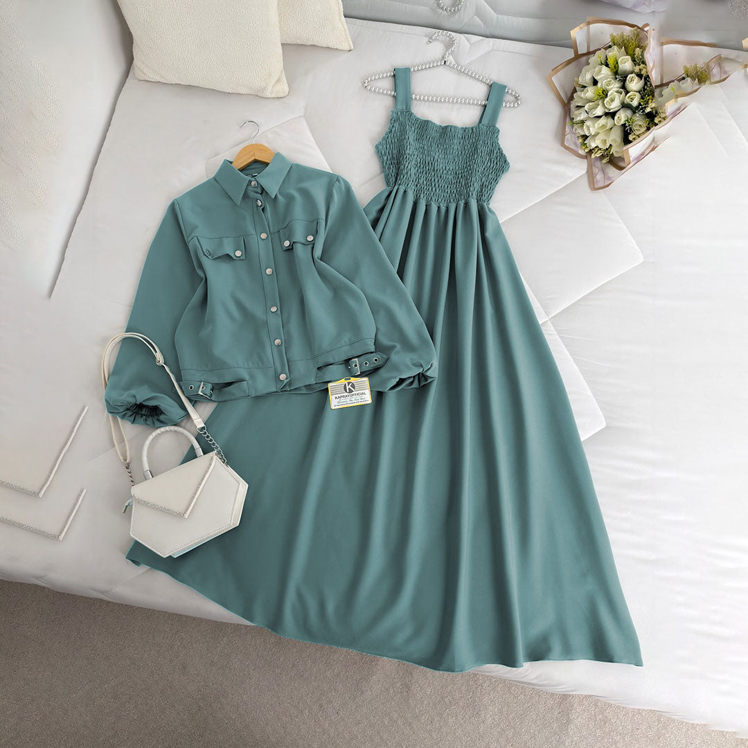 Modest Chic Button Jacket Maxi