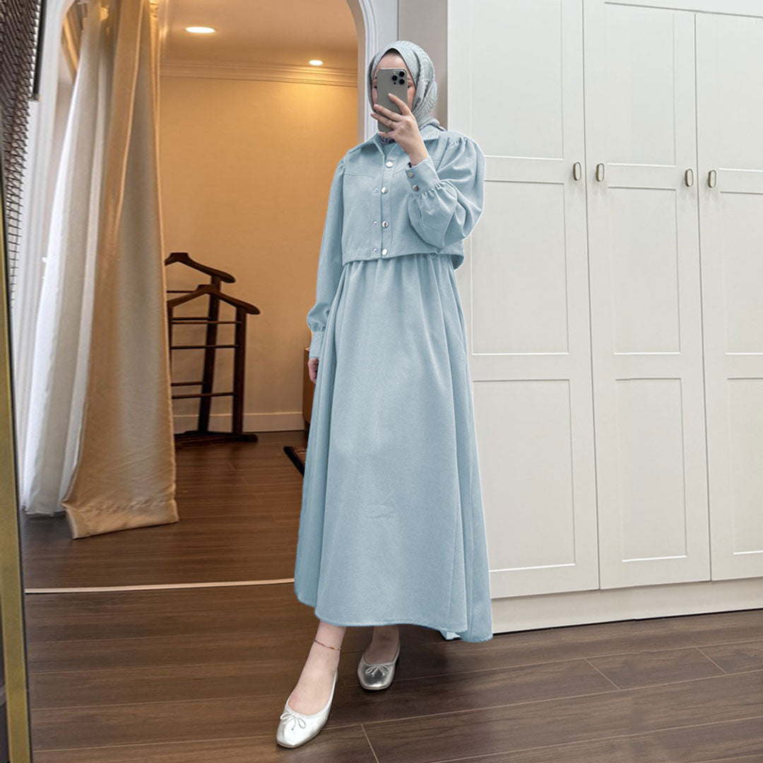 Buttoned Zarif Modest Dress