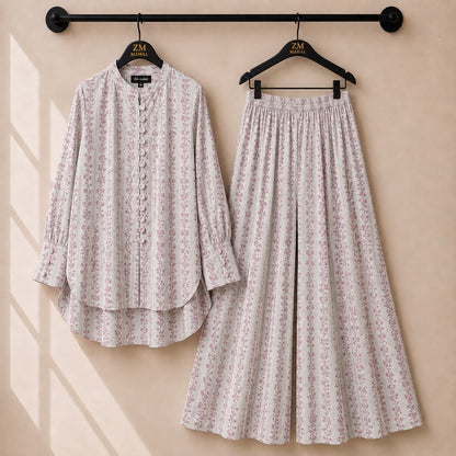 Floral Bloom Shirt & Palazzo Co-Ord Set