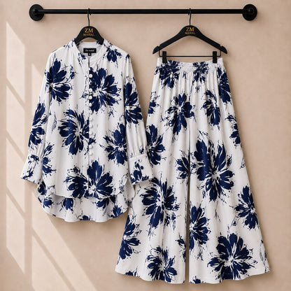 Floral Bloom Shirt & Palazzo Co-Ord Set