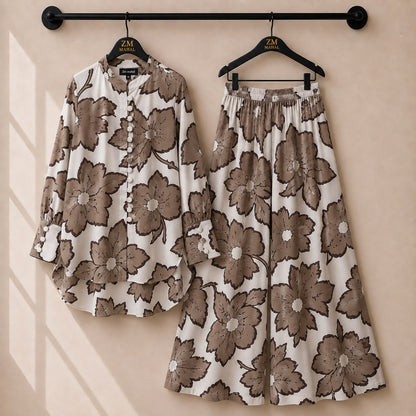 Floral Bloom Shirt & Palazzo Co-Ord Set