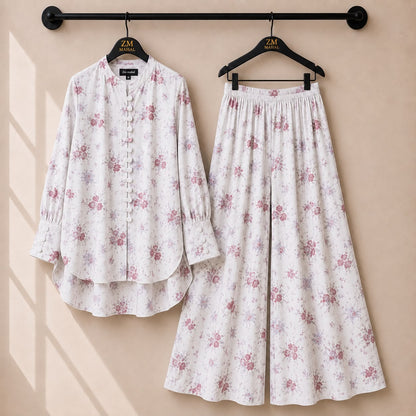 Floral Bloom Shirt & Palazzo Co-Ord Set