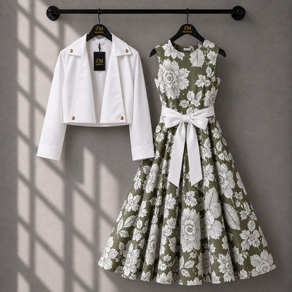 Luxe Bloom Jacket Maxi Set