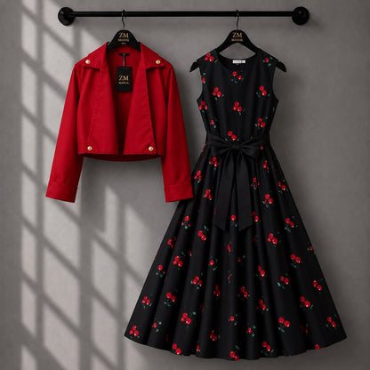 Luxe Bloom Jacket Maxi Set