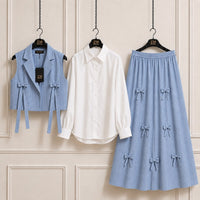 Bow Detail Skirt Set