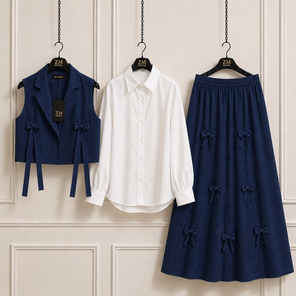 Bow Detail Skirt Set