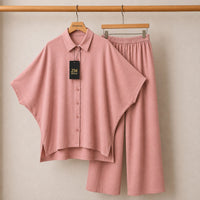 Mahal Luxe Batwing Shirt & Wide-Leg Co-Ord Set