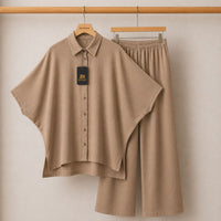 Mahal Luxe Batwing Shirt & Wide-Leg Co-Ord Set