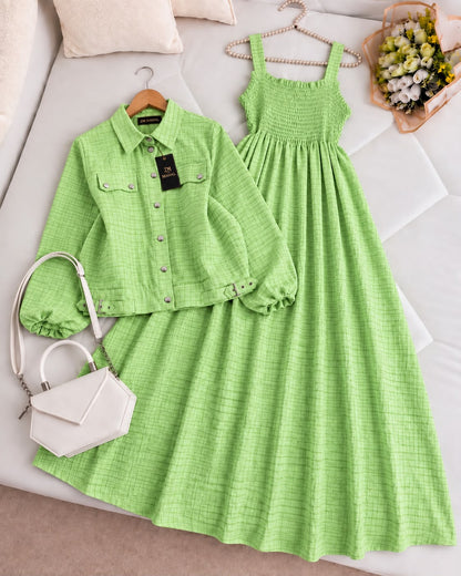 Modest Chic Button Jacket Maxi | ZM-007
