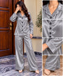 Luxury Satin Silk Night Suit for Women | 2 Piece Pajama Set