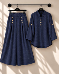 Turkish Glitter Button Co-Ord Set ZM-043