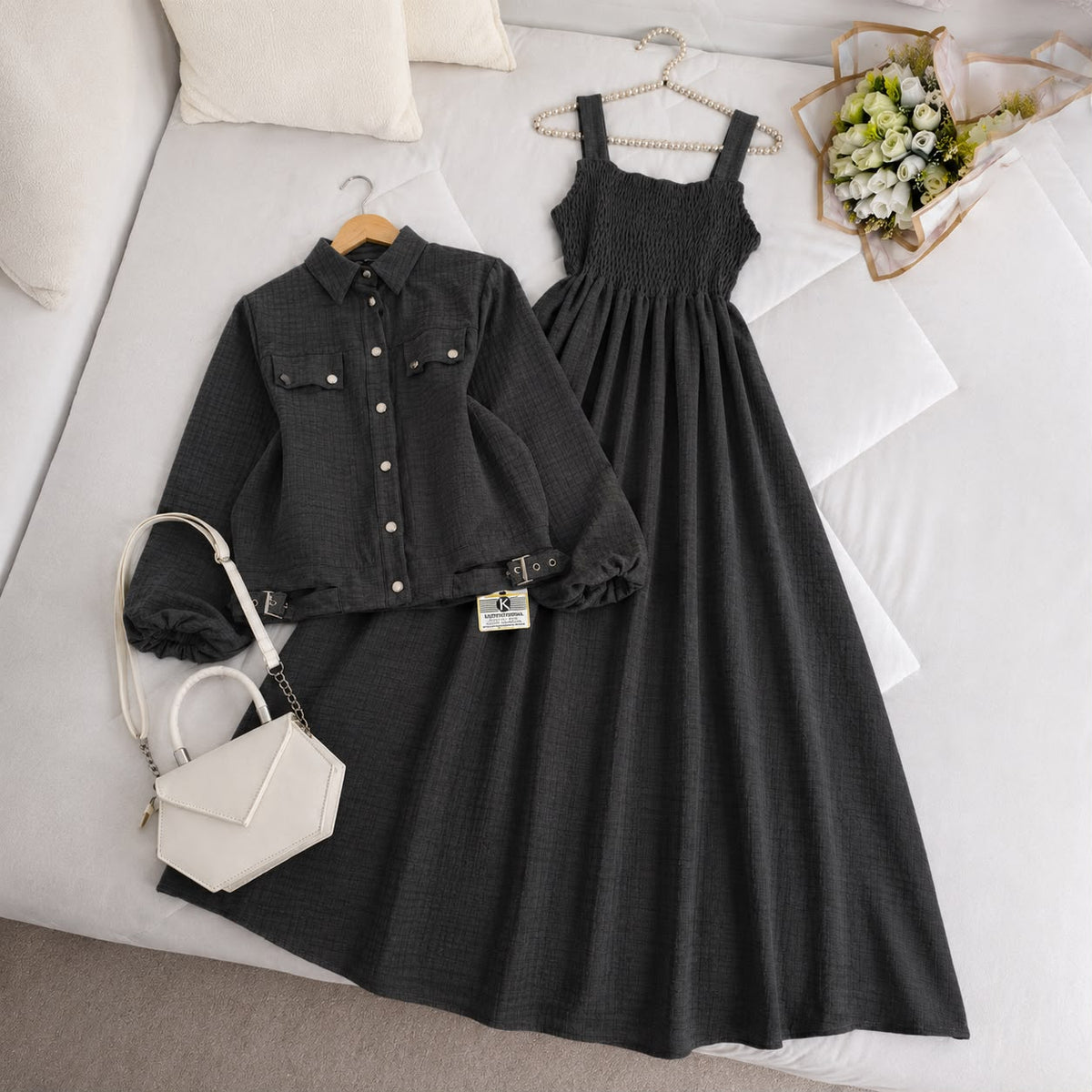 Modest Chic Button Jacket Maxi | ZM-007